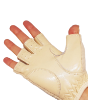 Guantes adhesivos de pole dance con látex - beige