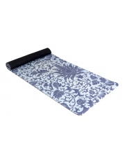 Rubber yoga mat with a non-slip coating - blue