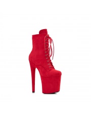 Platform Ankle Boot, 20 cm RED