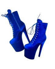 Zapatos de Pole Dance, Botas 20 cm AZUL