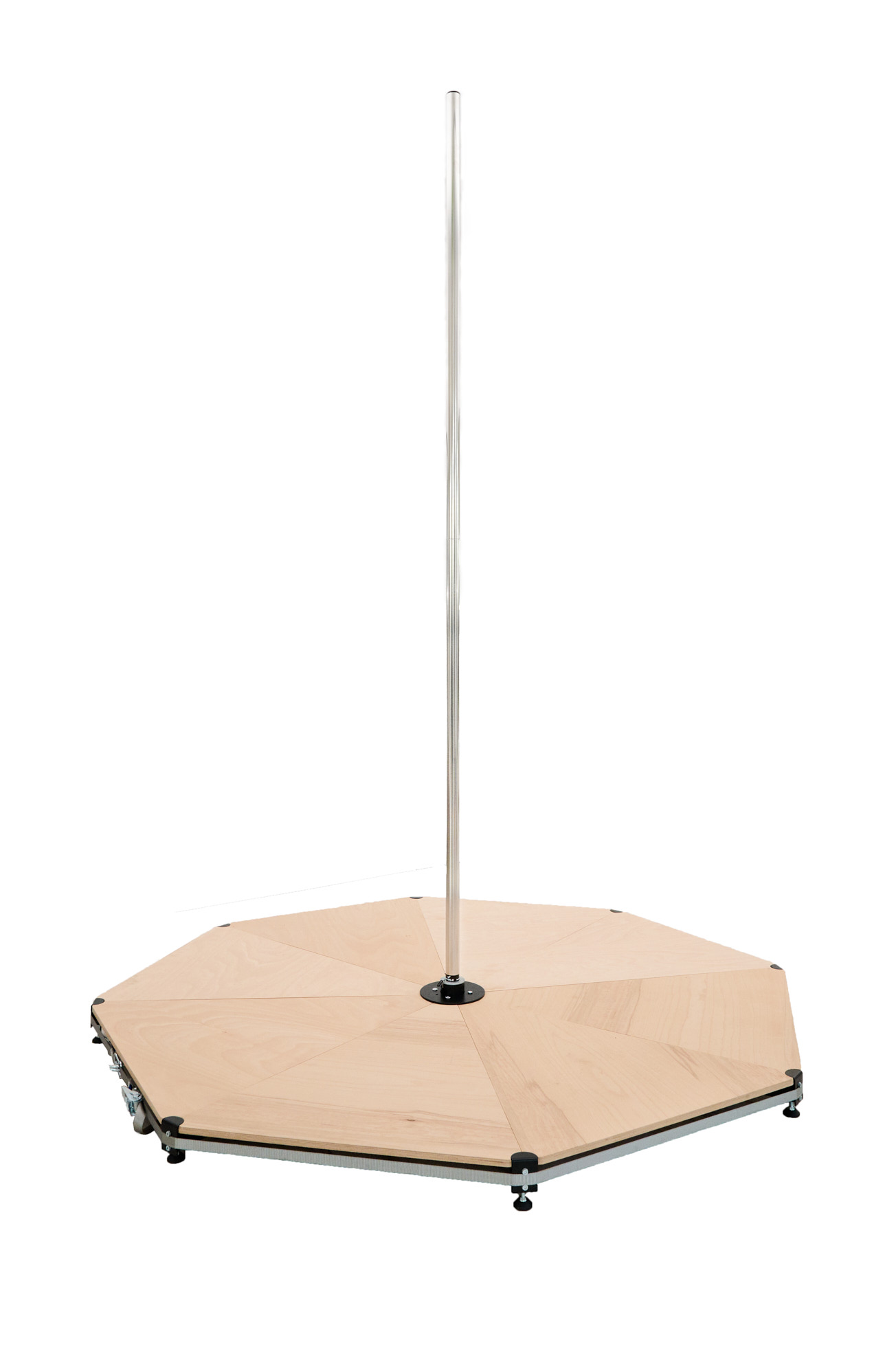 Portable pole with platform