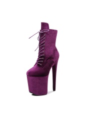 Zapatos Pole Dance, Botas 20 cm MORADO- Vol.3