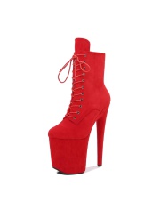Pole Dance Shoes, Boots 20 cm RED - Vol.3