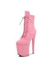 Zapatos Pole Dance, Botas 20 cm ROSA - Vol.3