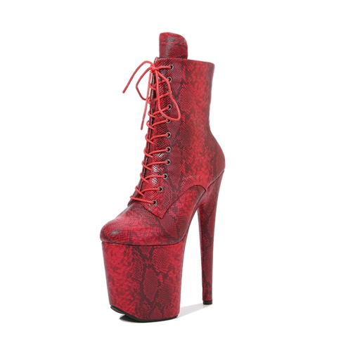 Pole Dance Shoes Boots 20 cm RED SNAKE Vol.3